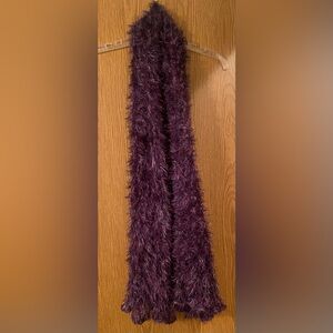 Long Purple Winter Scarf.